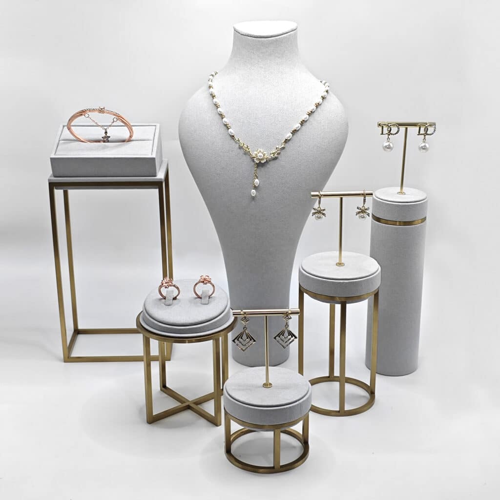 jewelry display set microfiber
