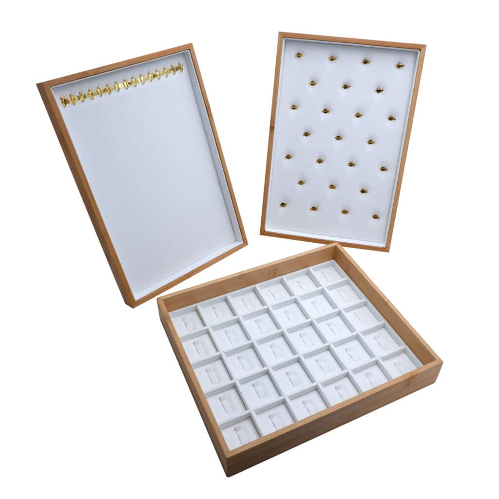 bamboo jewelry display tray