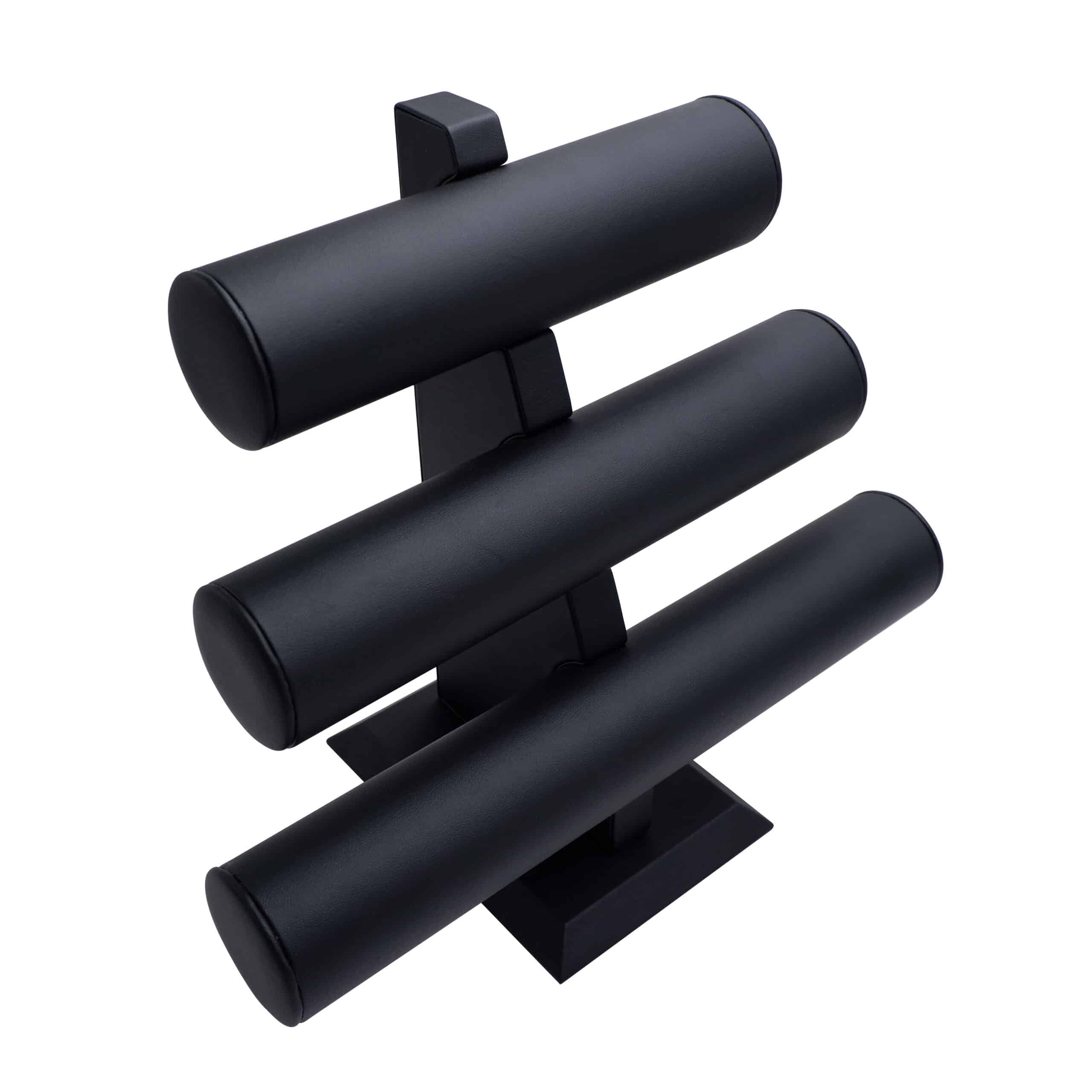 black leatherette for 3 rows bangle display stand