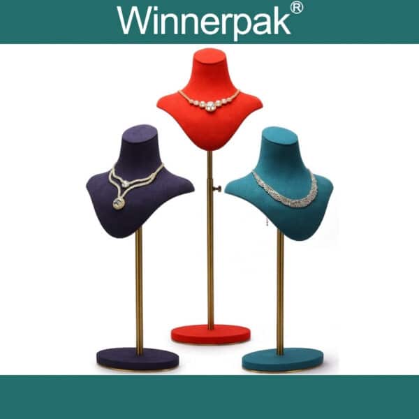 Retractable Suede Jewelry Bust - Image 2