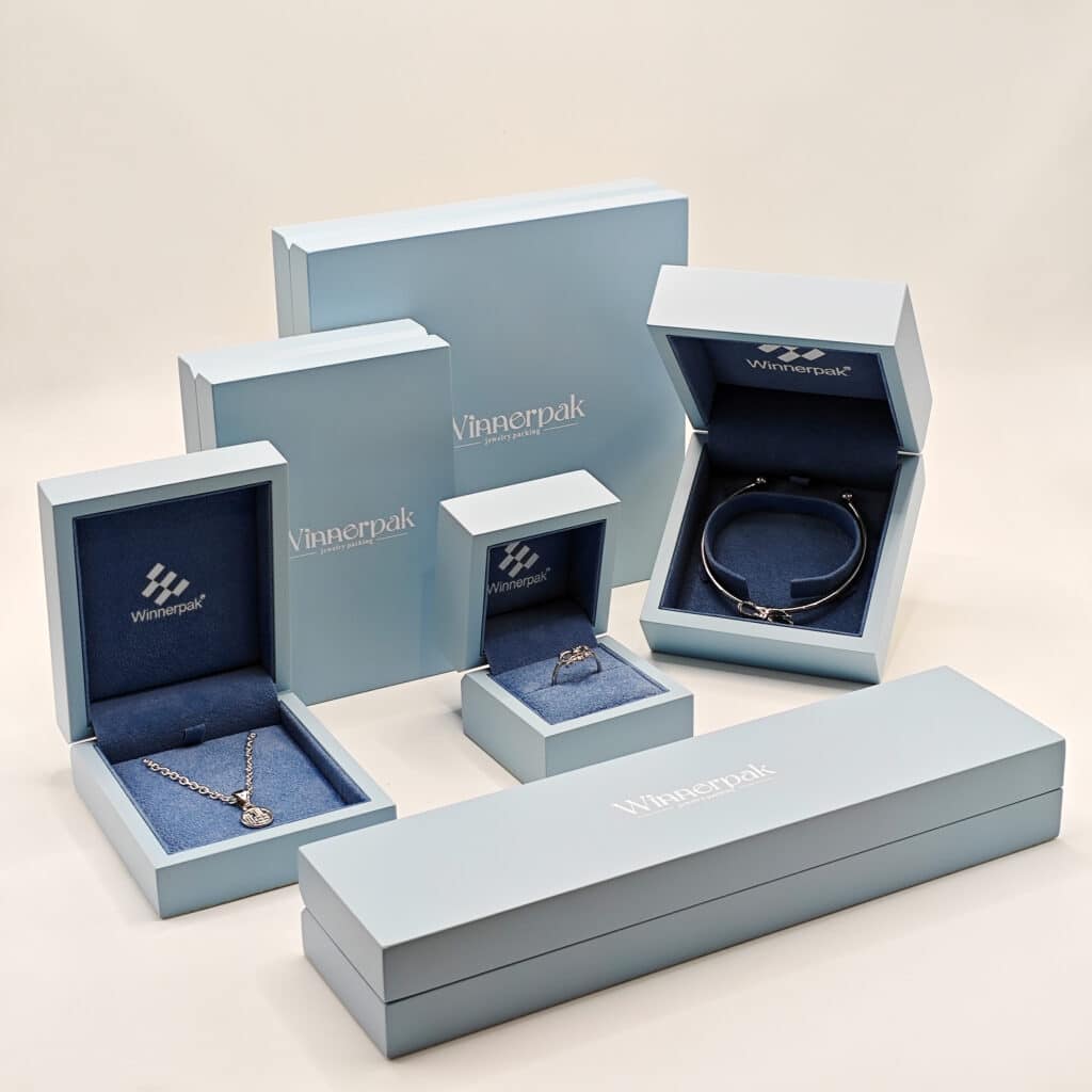 blue painting Wooden boxes