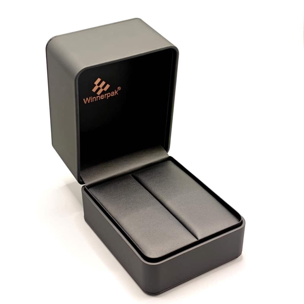 black leather luxury jewellery box