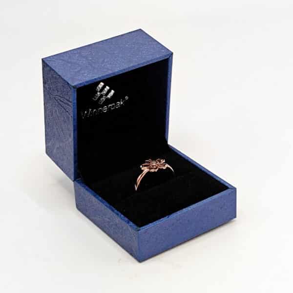 straight-corner PS frame jewelry box blue specialty pape