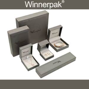 grey sewing stitching leather box for jewelry