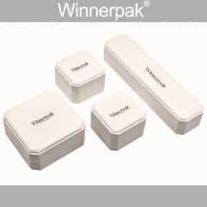 LE10B White PU Leather Jewelry Box with LED Light