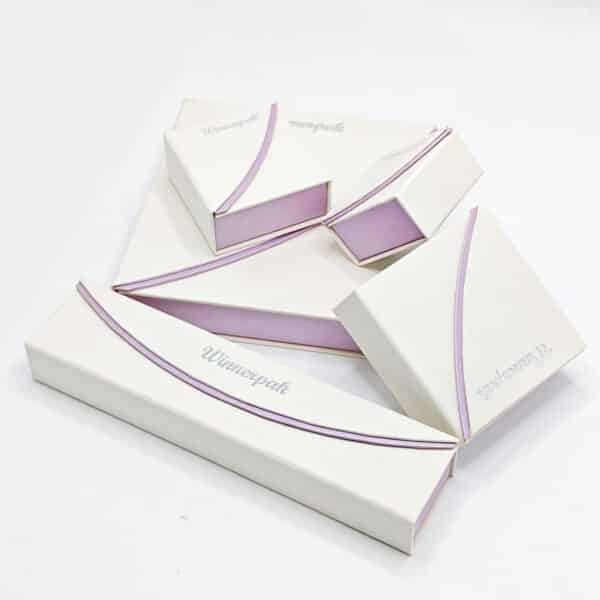 Luxury paper jewelry box for rings and sets