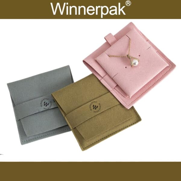 micro fiber suede pouch for earring and pendant