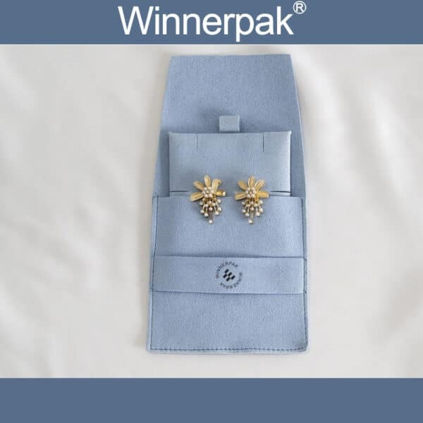 blue earring pendant pouch with insert holder