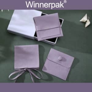 purple micro fiber suede pouch