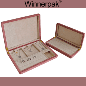 jewellery pink suede tray case wholesale in China